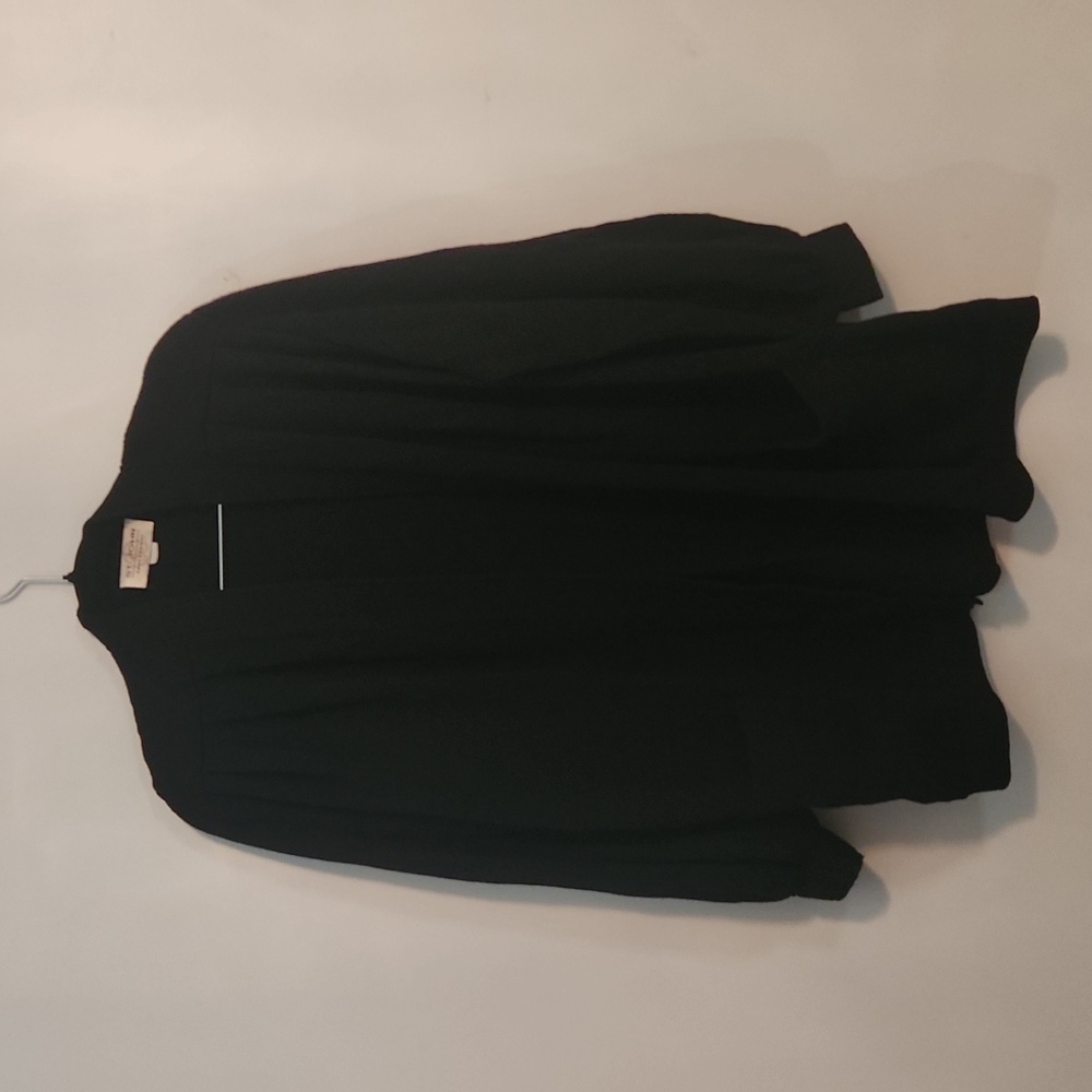ST John black open front cardigan with Ballon sleeves and cinched cuffs